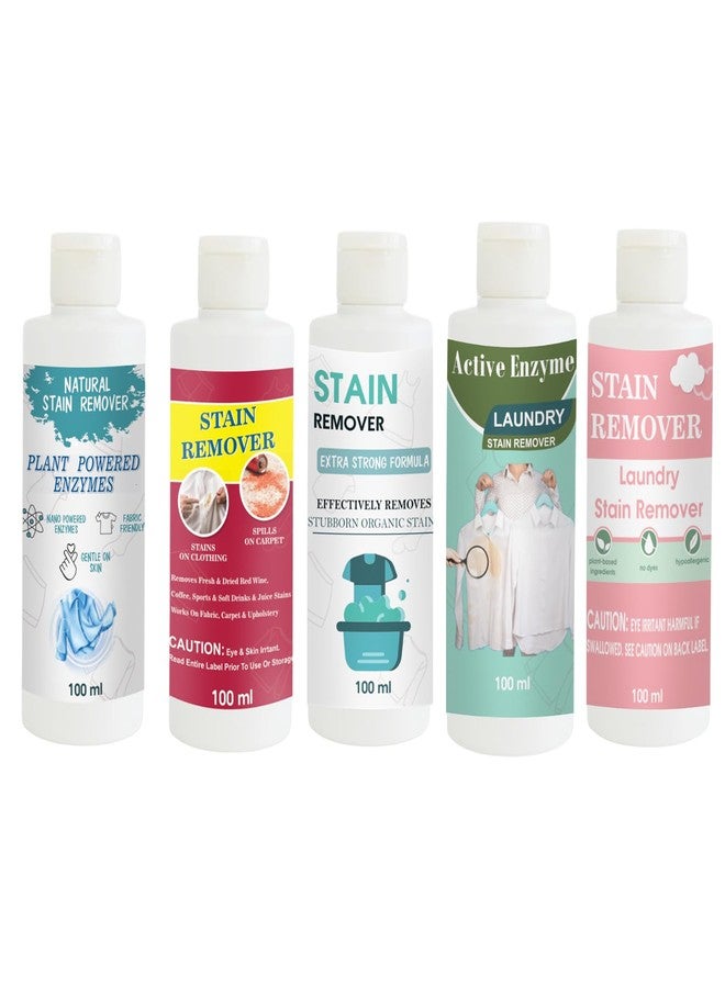 TOOVUS Stain Remover Combo Pack of Shirt, Red, Doll, Pista and Pink Stain Remover | Multi-Surface Cleaning Solution for Clothes, Fabrics, Upholstery (100 g Each) - Image 1